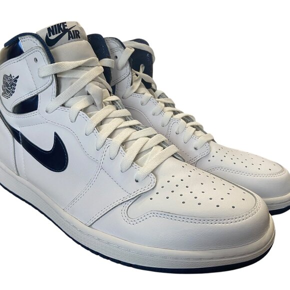Air Jordan 1 Retro High OG 2016 Mens Shoes Size 13 Metallic Navy 555088 106 main image 10